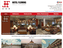 Tablet Screenshot of hotelfleming.com.mx